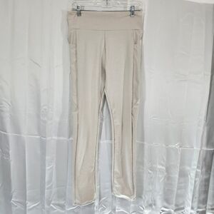 West Wind Size M/L Cream High-Waisted Leggings